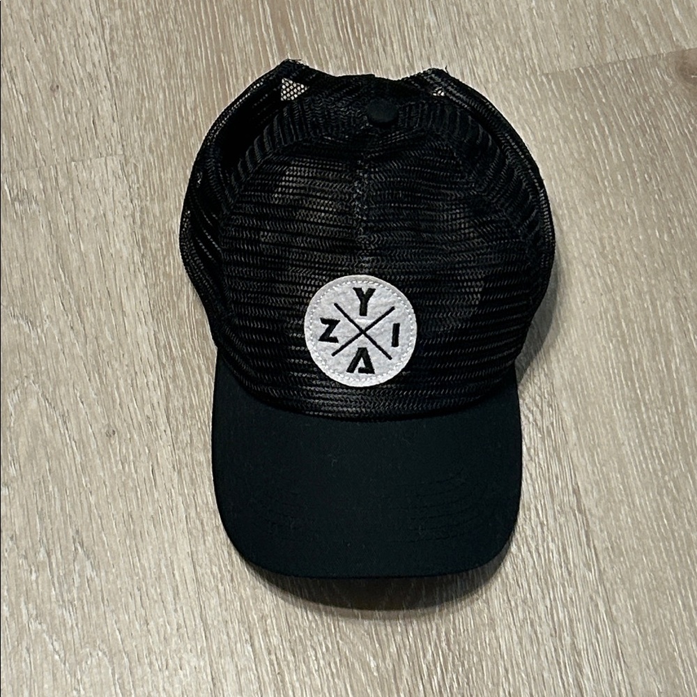 Zyia Active Mesh Snapback Trucker Hat with Felt and Embroidered Logo